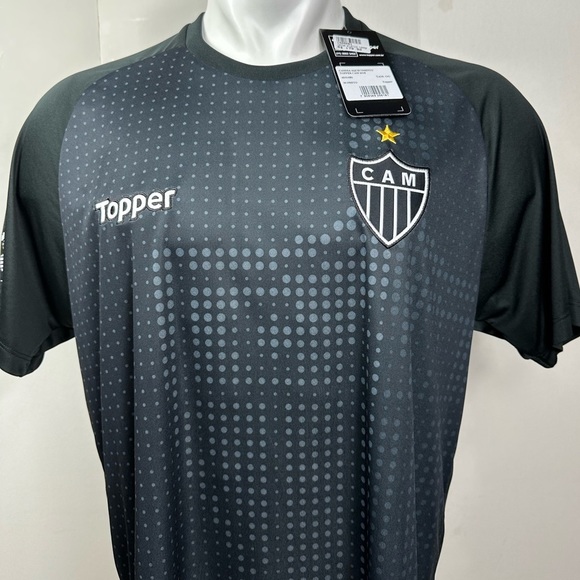 CAMISA TOPPER Clube ATLÉTICO MINEIRO 2018 GALO AQUECIMENTO PRETA MENS XL - Picture 1 of 15